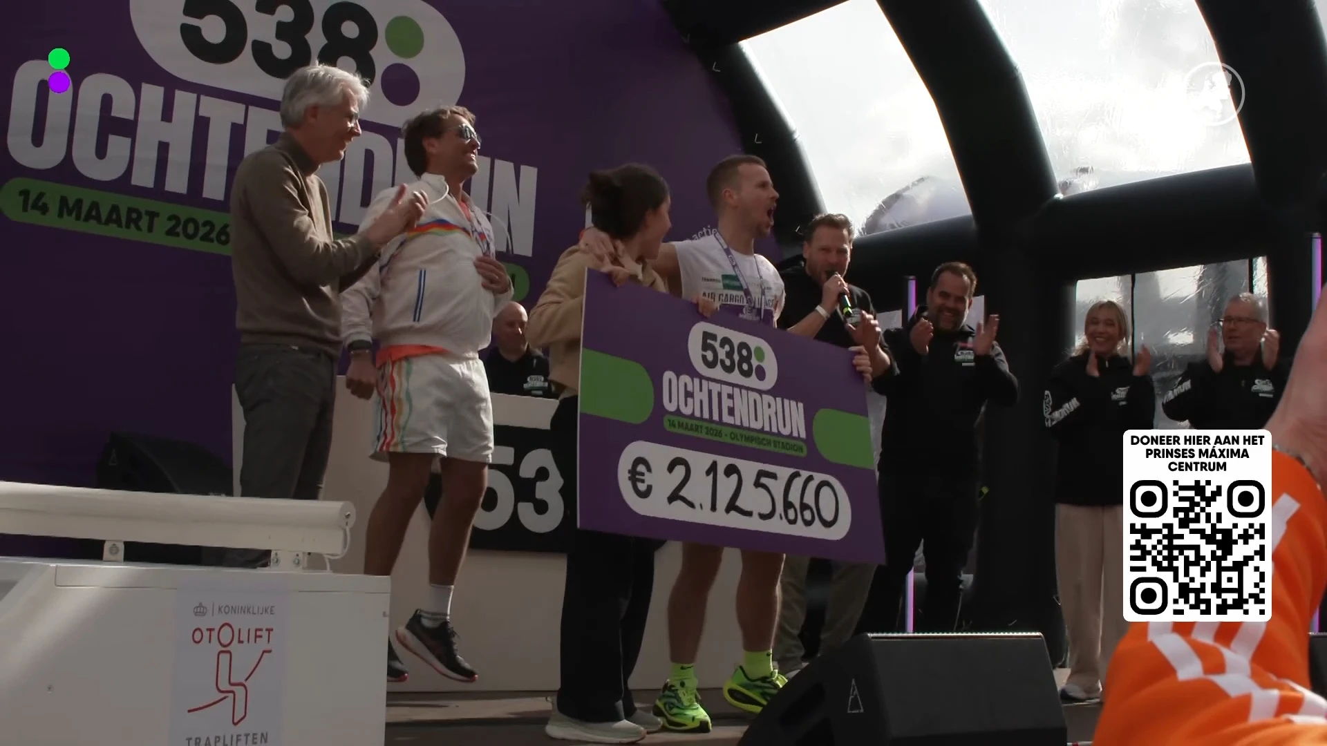 Prachtig: 2.125.660 euro opgehaald tijdens De 538 Ochtendrun (Hart van Nederland - Late Editie)