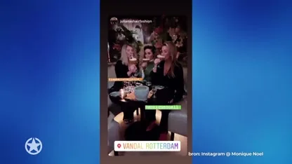 ZIEN: Monique geniet van avond uit met de meiden