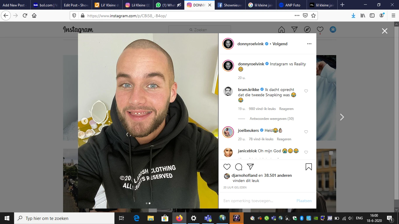 Donny Roelvink laat echte tanden zien