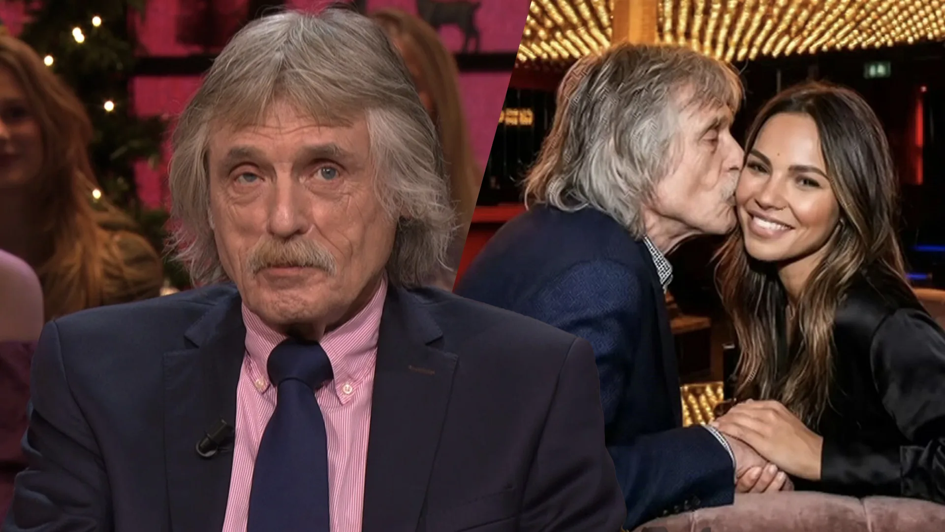 Johan Derksen over liefdesfoto’s van hem en Monica Geuze op haar Instagram: ‘Dit is geen AI’