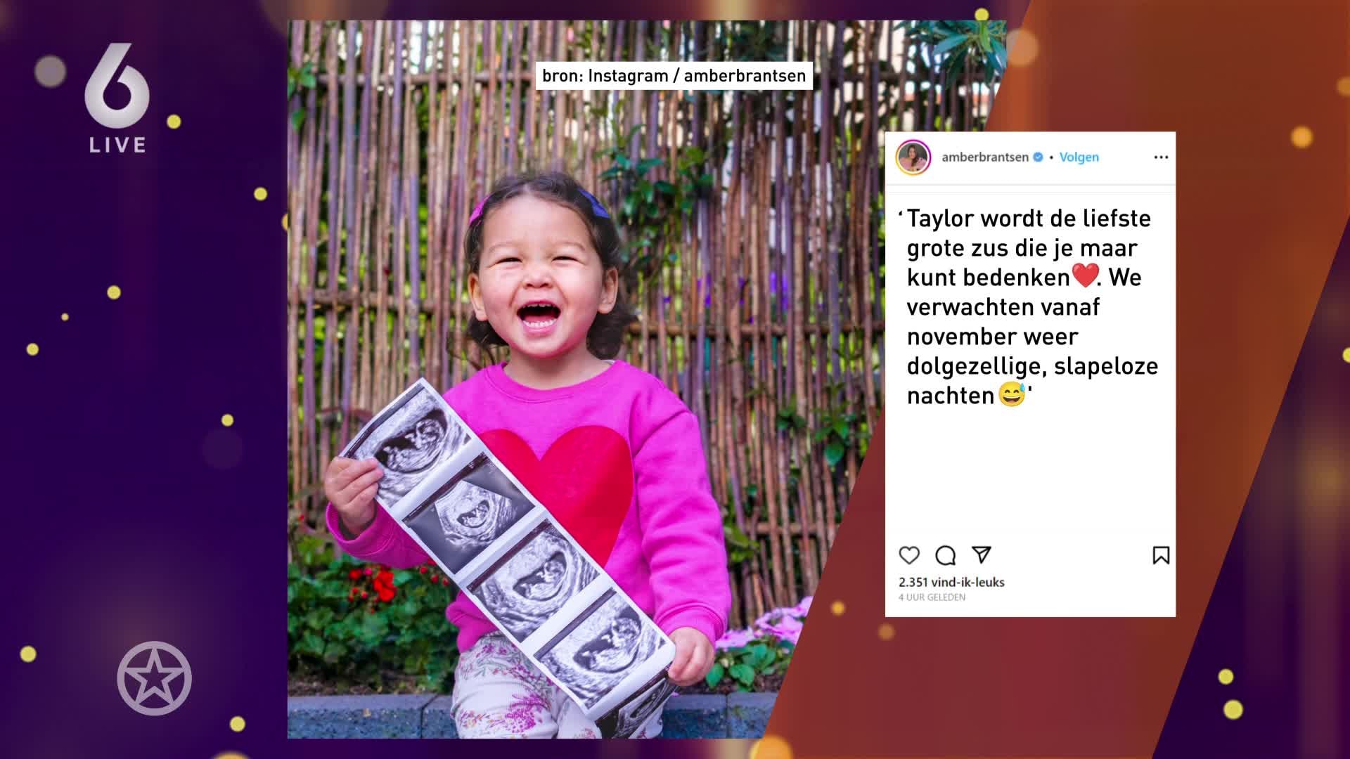 Tweede kindje op komst voor Amber Brantsen