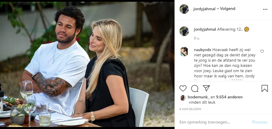 Bachelorette-Jordy deelt mysterieuze foto mét Gaby Blaaser
