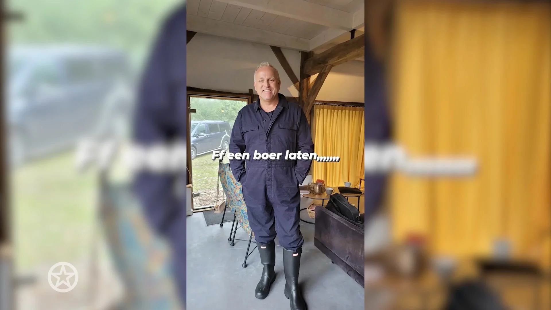 Gordon verkleedt zich als boer