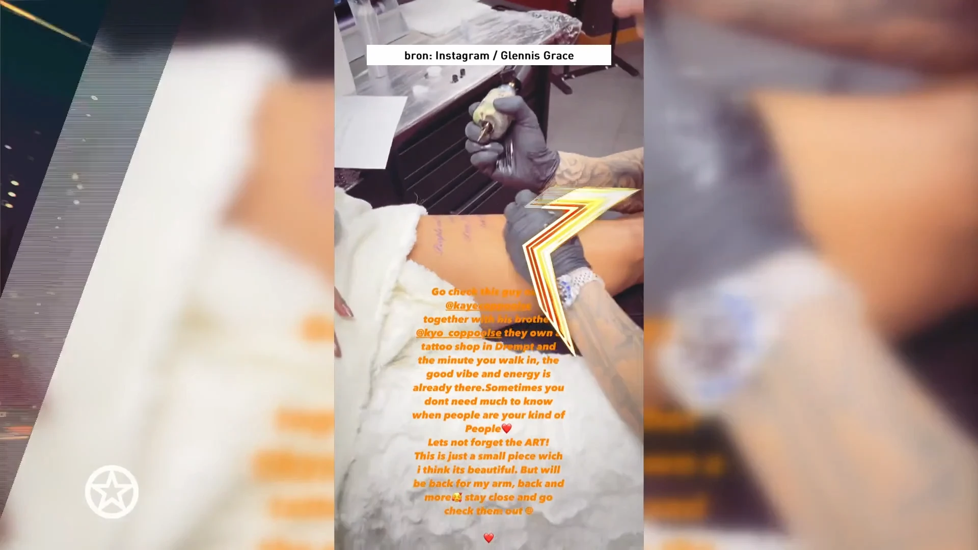 Glennis Grace zat tattoo met snerende tekst