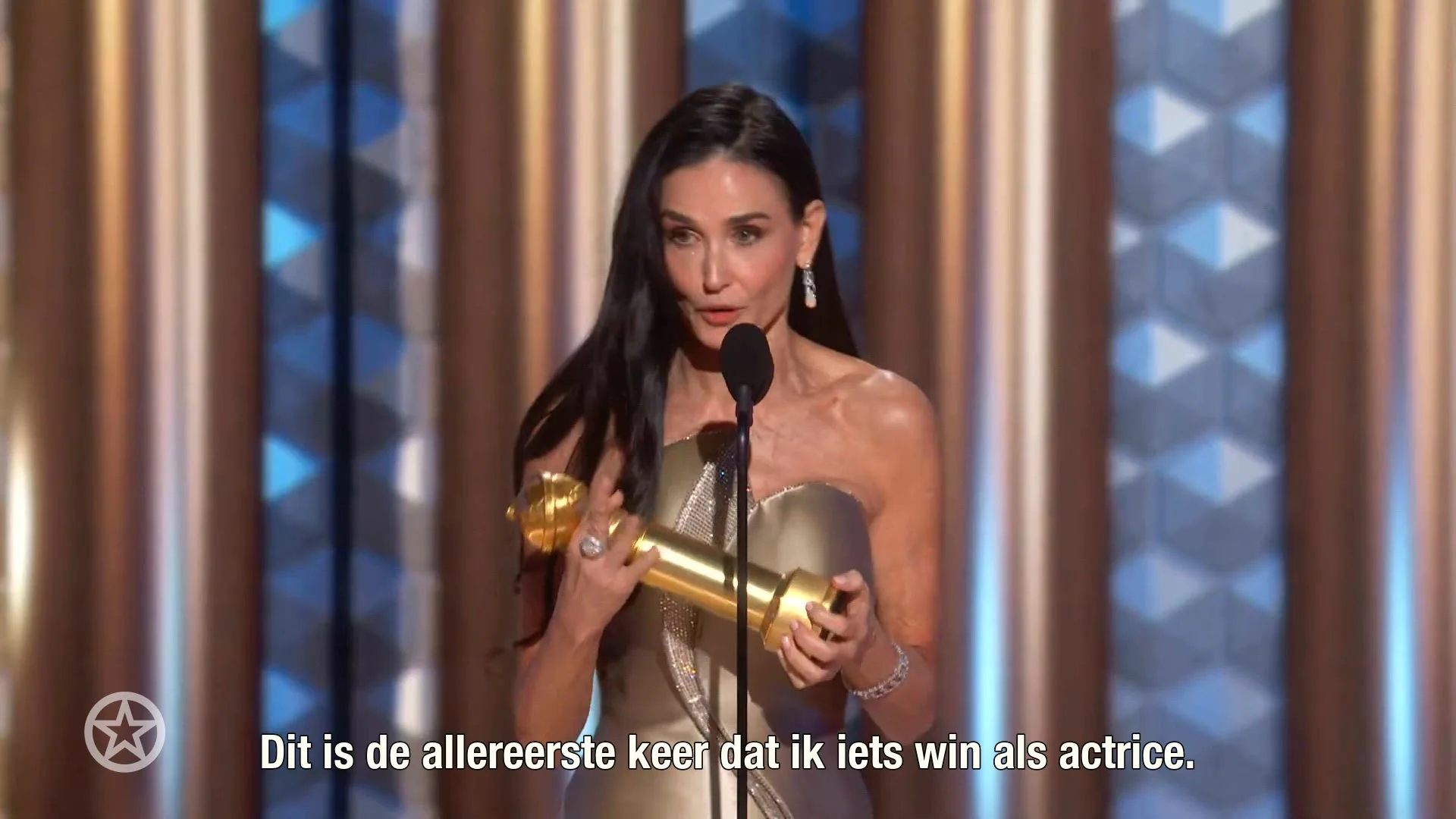 Demi Moore wint Golden Globe