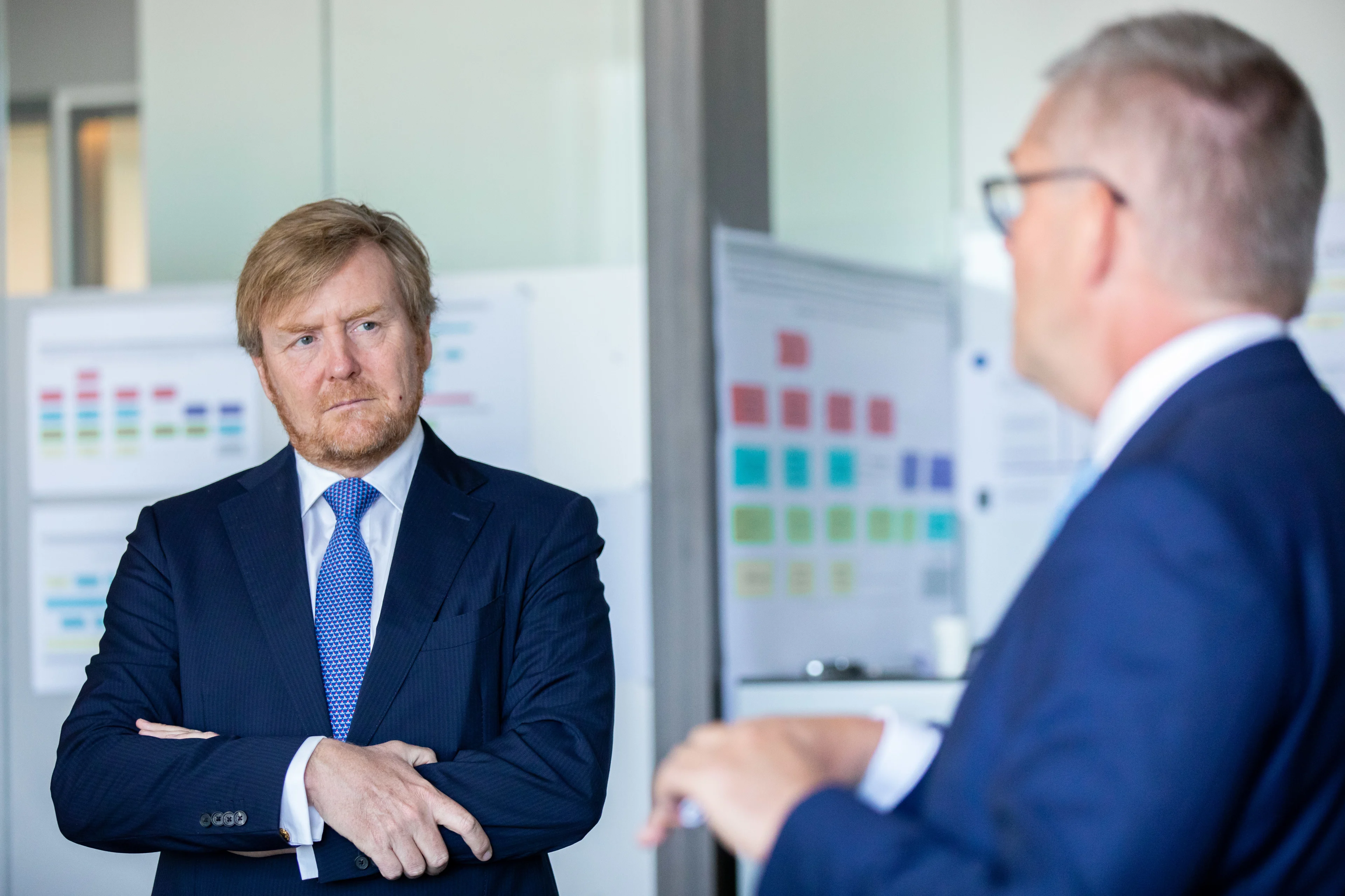 Koning leert over noodmaatregelen corona bij UWV