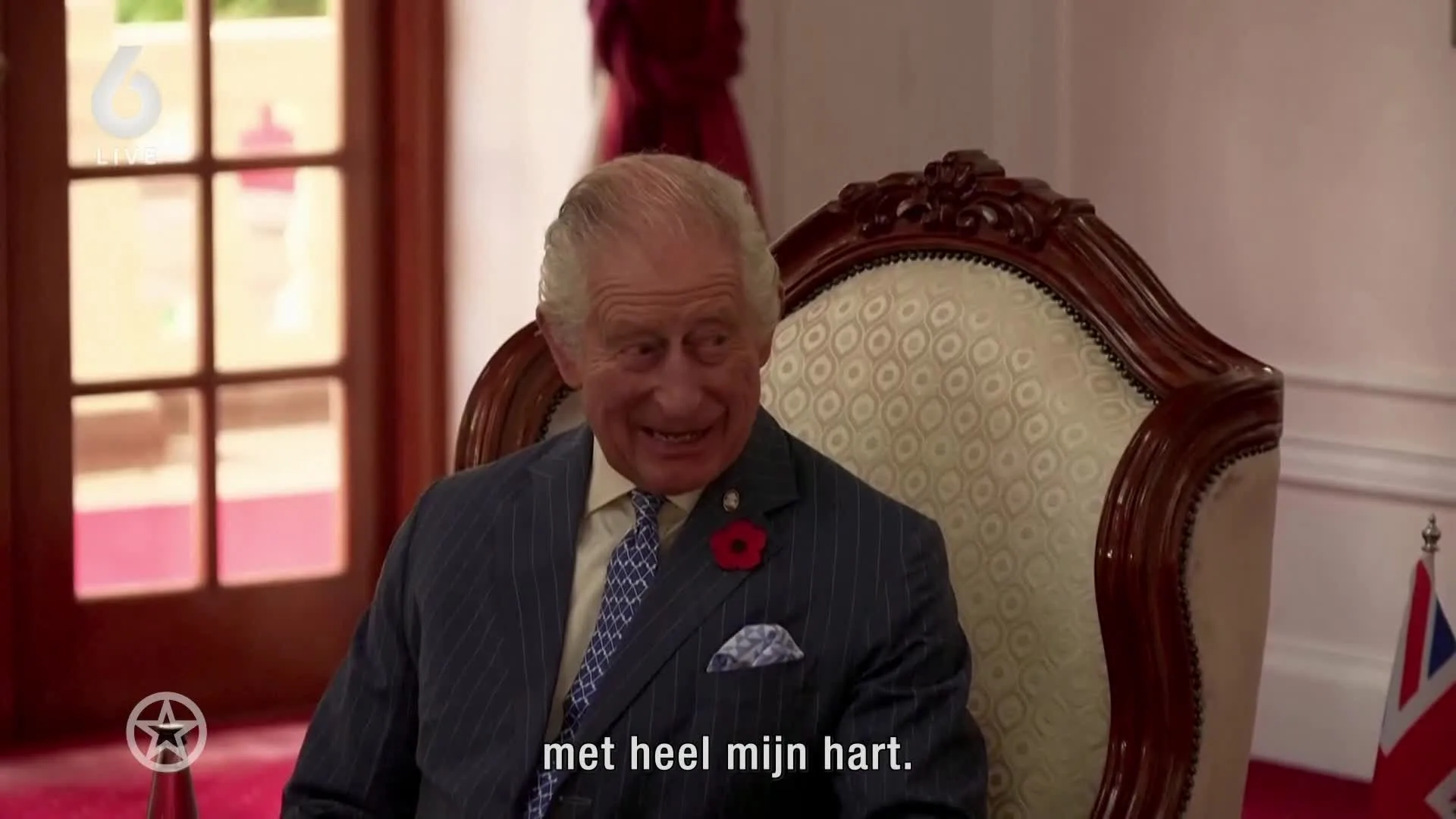 Koning Charles geeft een toespraak