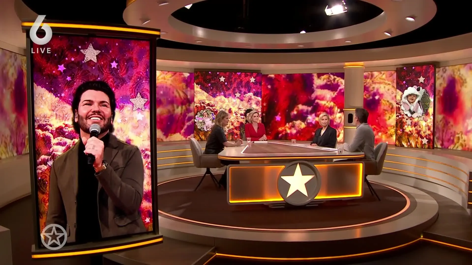 Roy Donders en Michelle bij de doop van hun kind