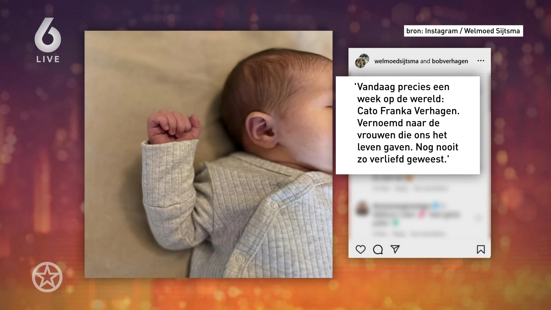 Presentatrice Welmoed Sijtsma voor het eerst moeder geworden