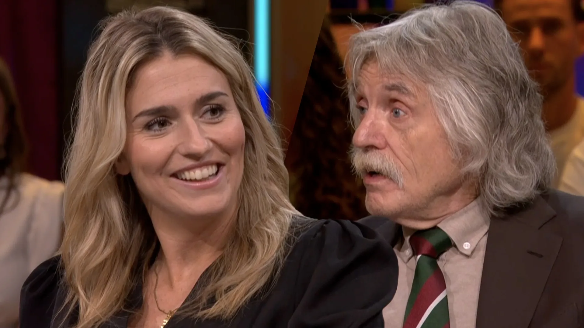 Johan Derksen tegen Estavana Polman: 'Net als Hélène Hendriks spat jij van het scherm af!'