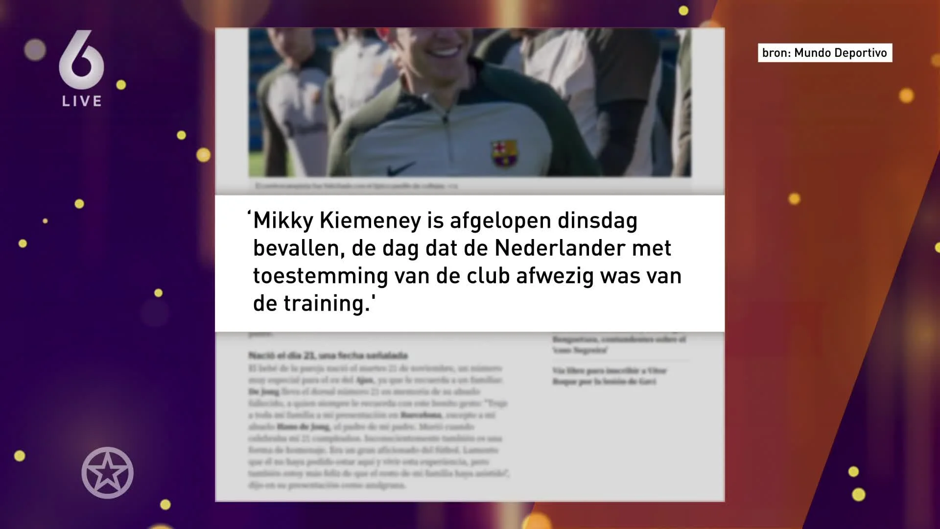 Babynieuws voor Frenkie de Jong en Mikky?