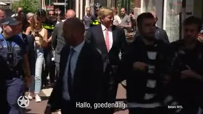 Koning Willem-Alexander op bezoek bij BOA's in Leiden