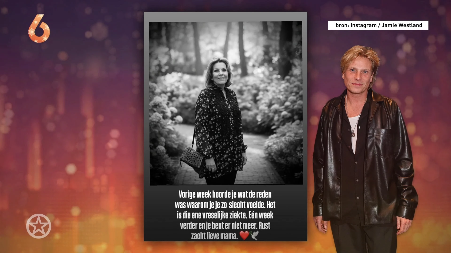 Moeder Jamie Westland overleden na kort ziekbed