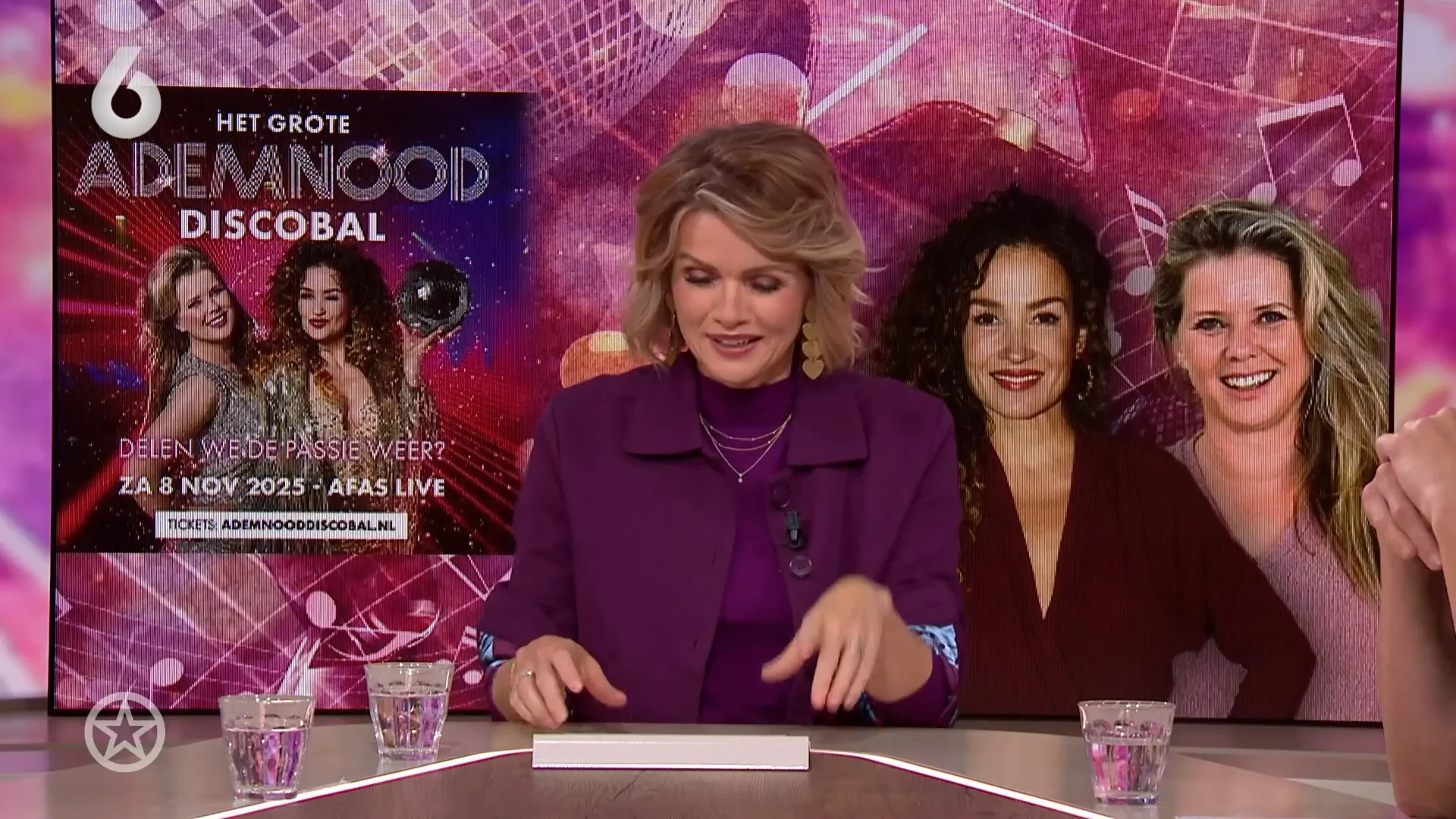 Katja Schuurman & Babette van Veen op Het Grote Ademnood Discobal