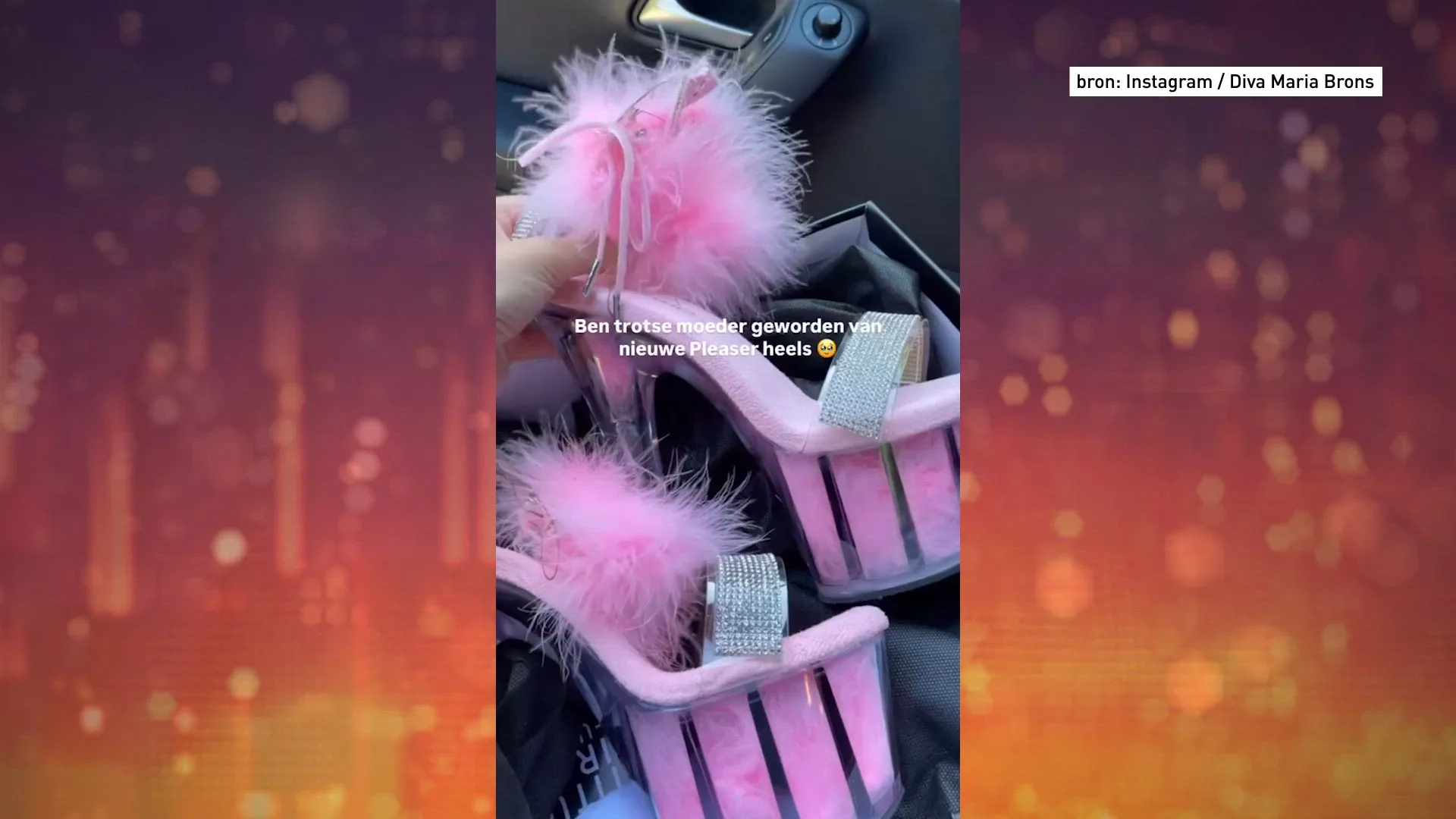 Diva Maria Brons haar nieuwe 'pleaser heels'