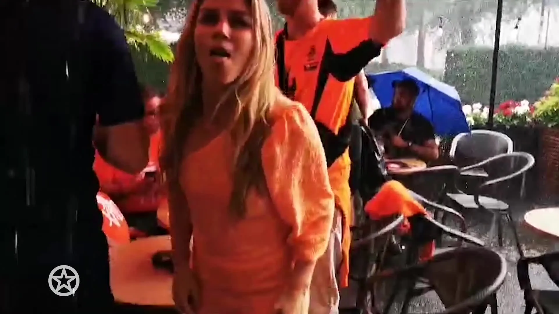 Noodweer in Leipzig bij Oranje-fans