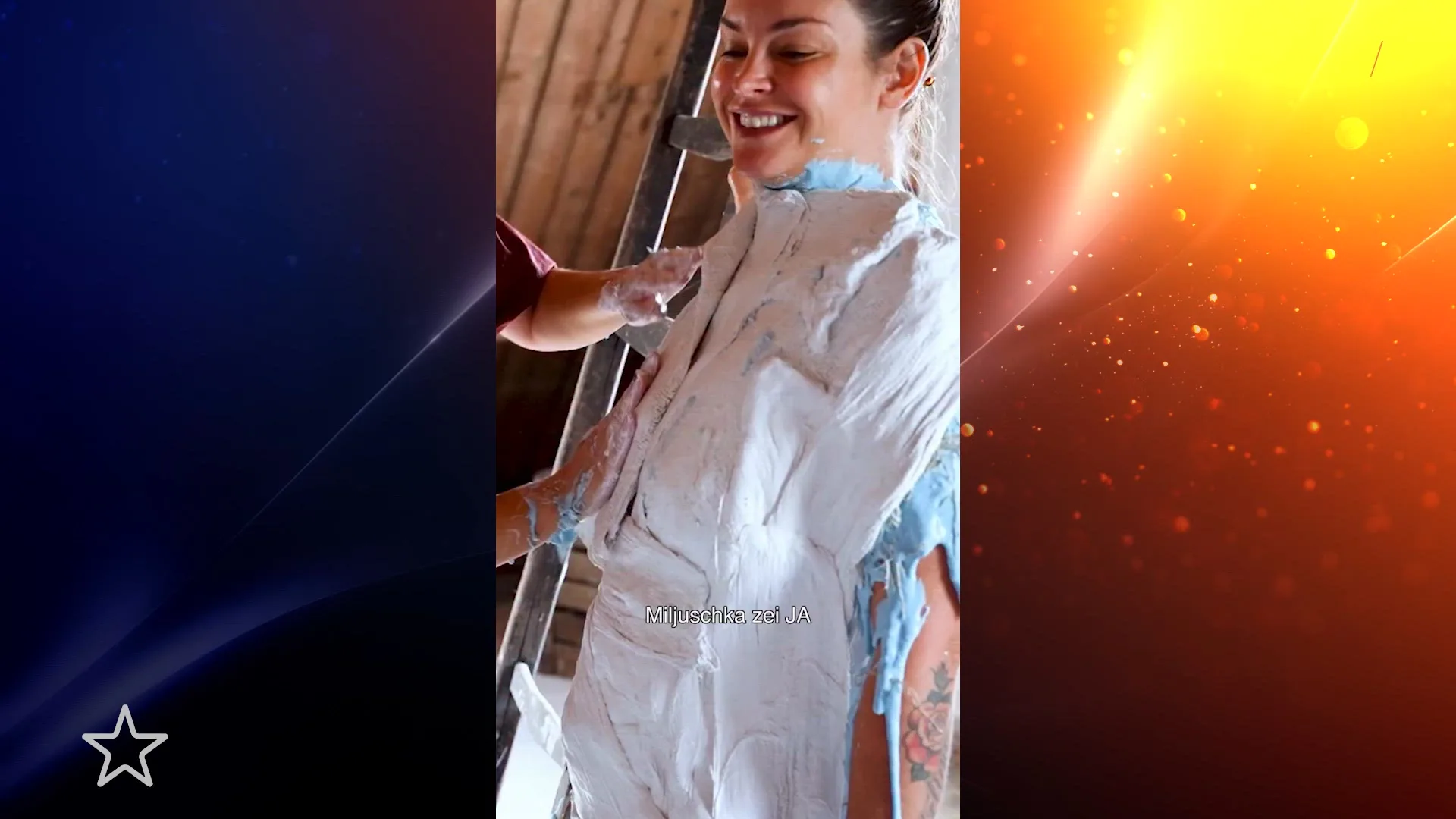 Miljuschka Witzenhausen uit de kleren voor uniek kunstwerk