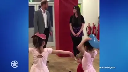 Zien: Prins Harry danst de sterren van de hemel tijdens balletles
