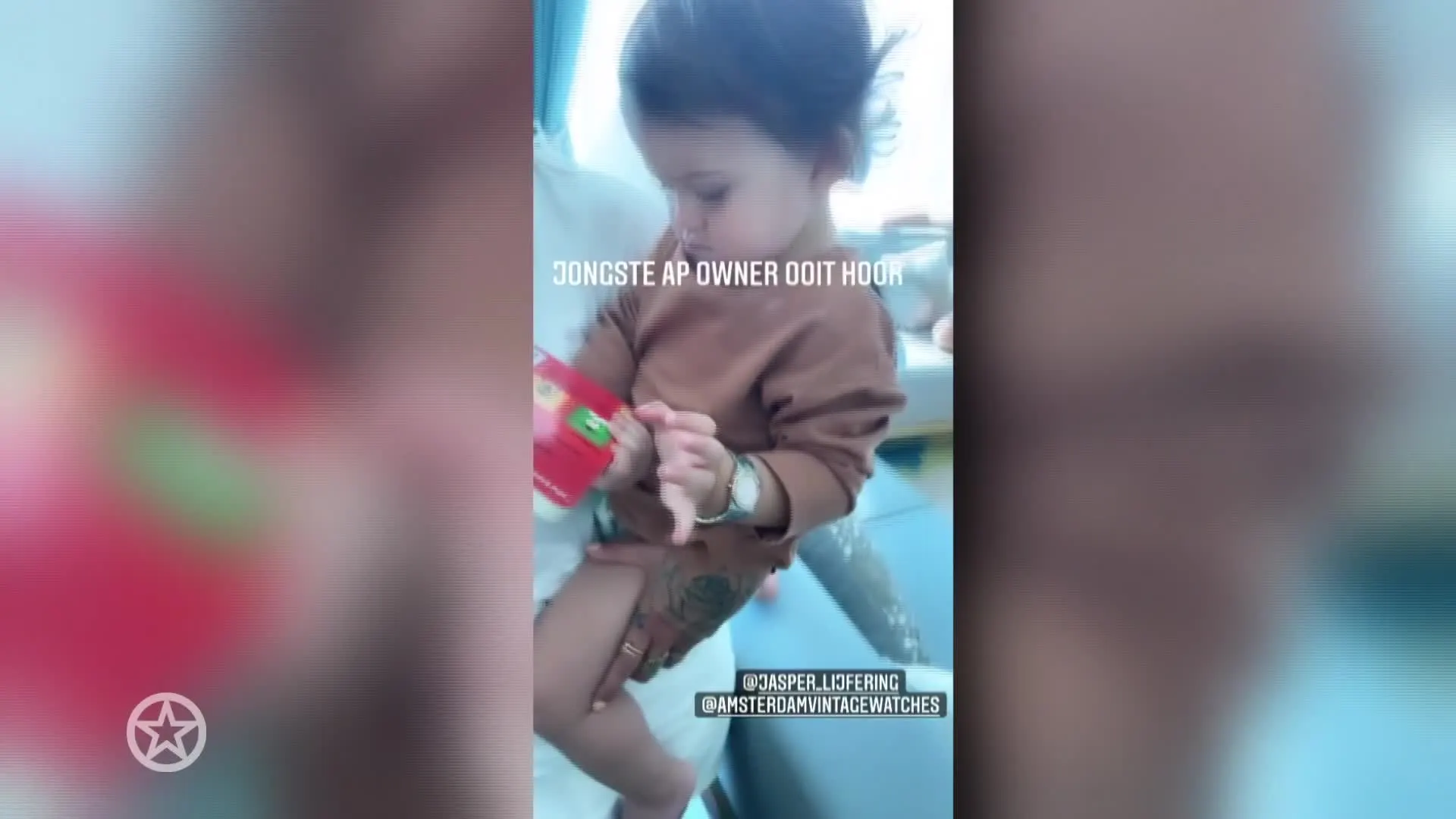 Lil Kleine geeft zoontje (1) peperduur horloge cadeau