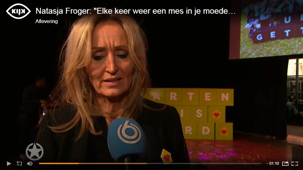 Natasja Froger: "Elke keer weer een mes in je moederhart"