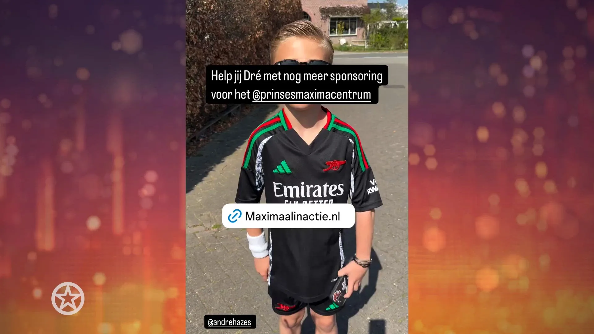 Monique deelt beelden van kleine Dré aan het woord voor het goede doel