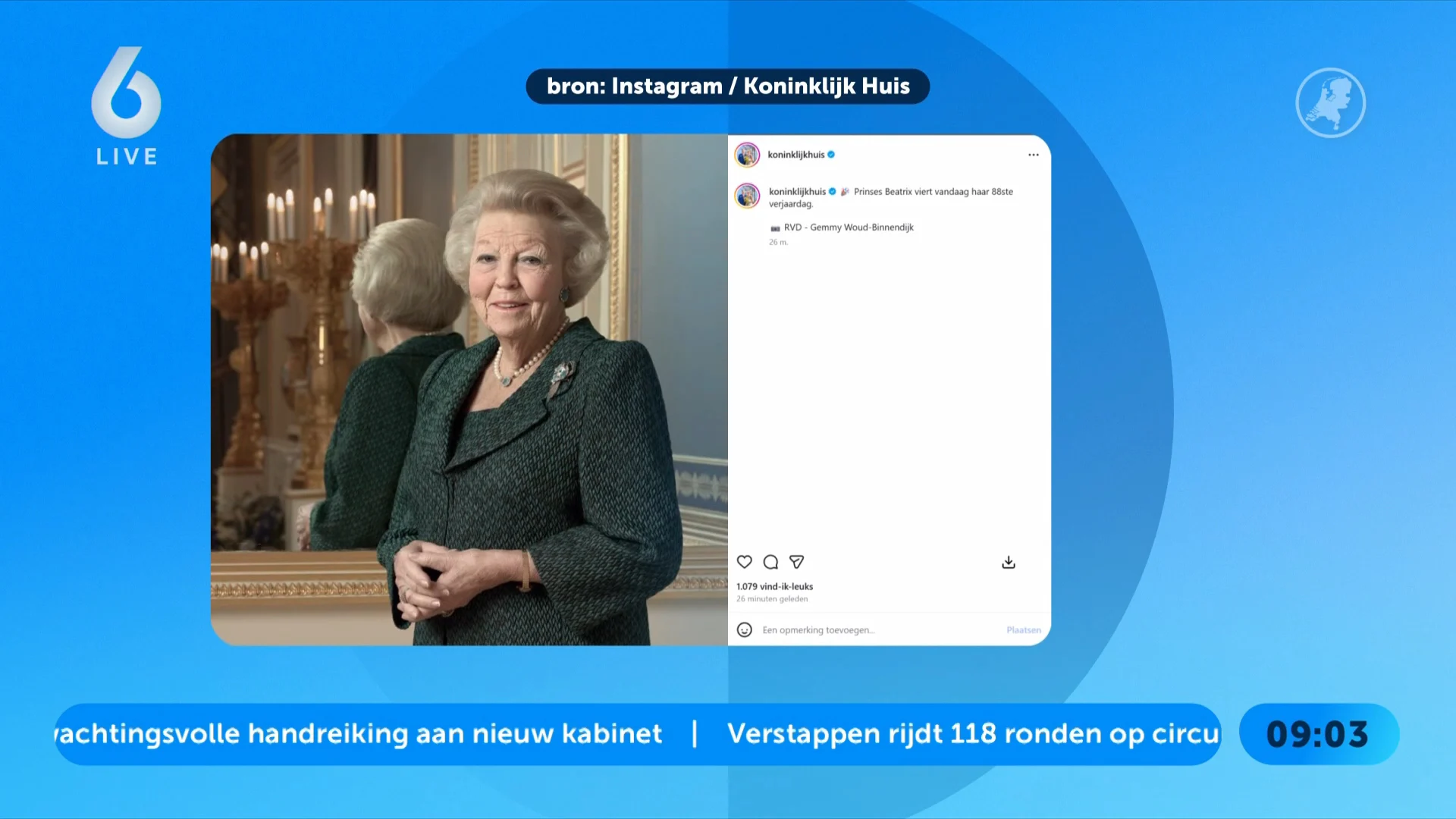 Prinses Beatrix viert 88e verjaardag in 'huiselijke kring' (Hart van Nederland)