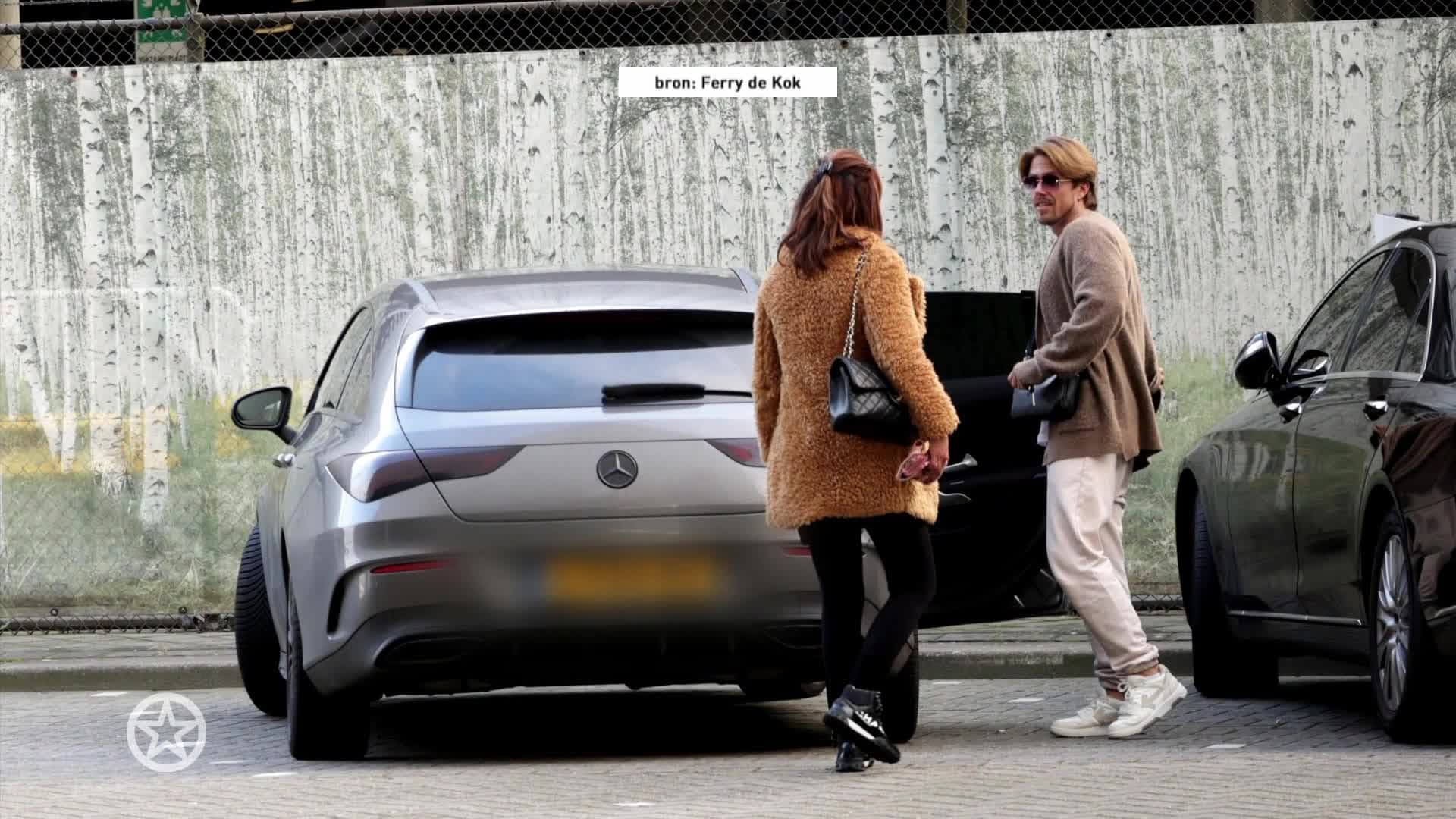 André Hazes op Schiphol met Djarno en Rachel Hazes