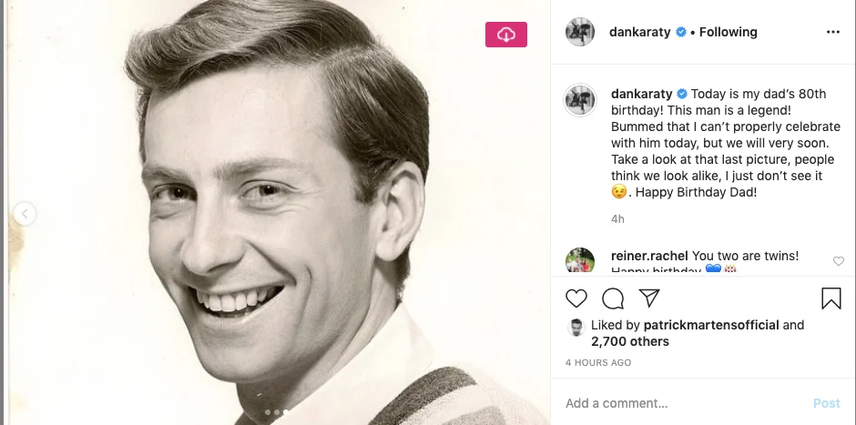 ZIEN: Dan Karaty lijkt sprekend op zijn vader