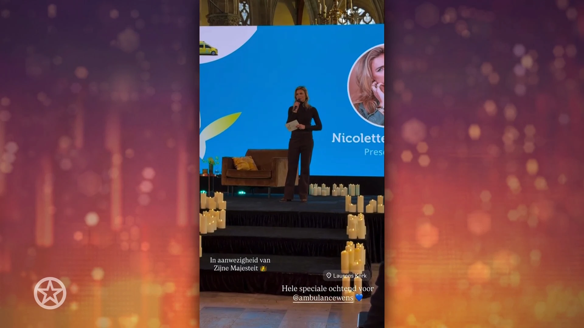 Nicolette van Dam bedankt koning voor komst bij cheque-uitreiking