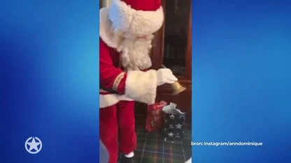 Kleine Fallon Froger ontmoet de kerstman