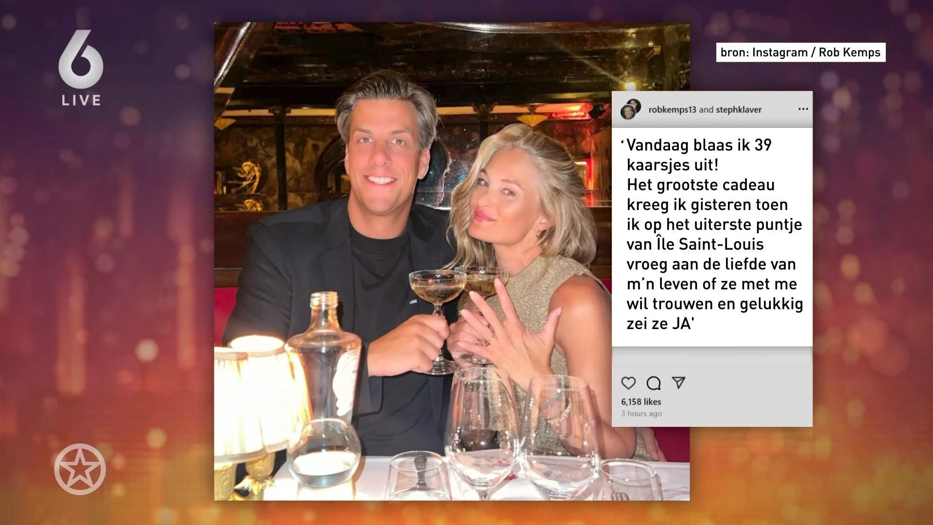 Rob Kemps is verloofd