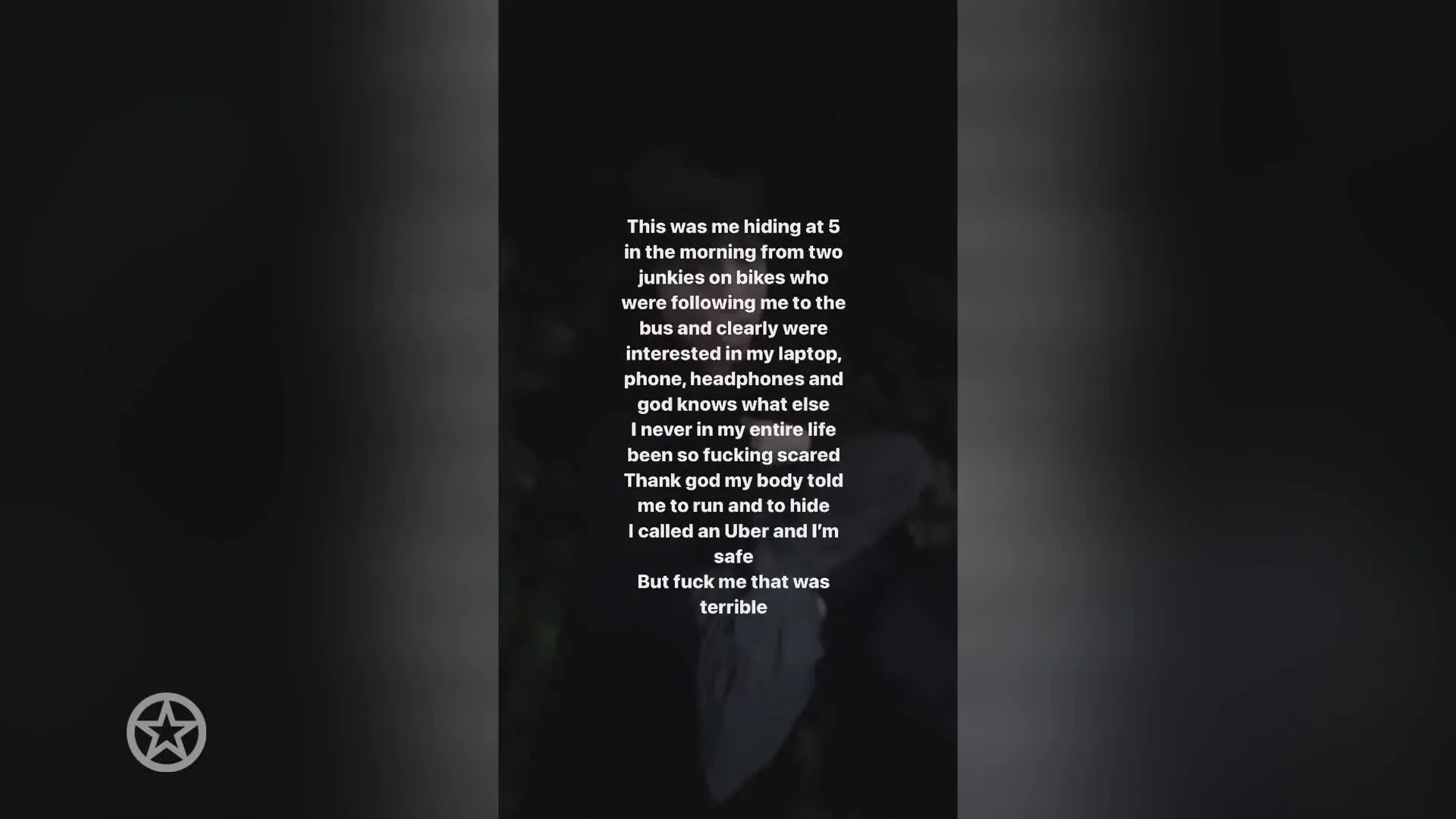 Mia Nicolai achtervolgd, deelt enge beelden