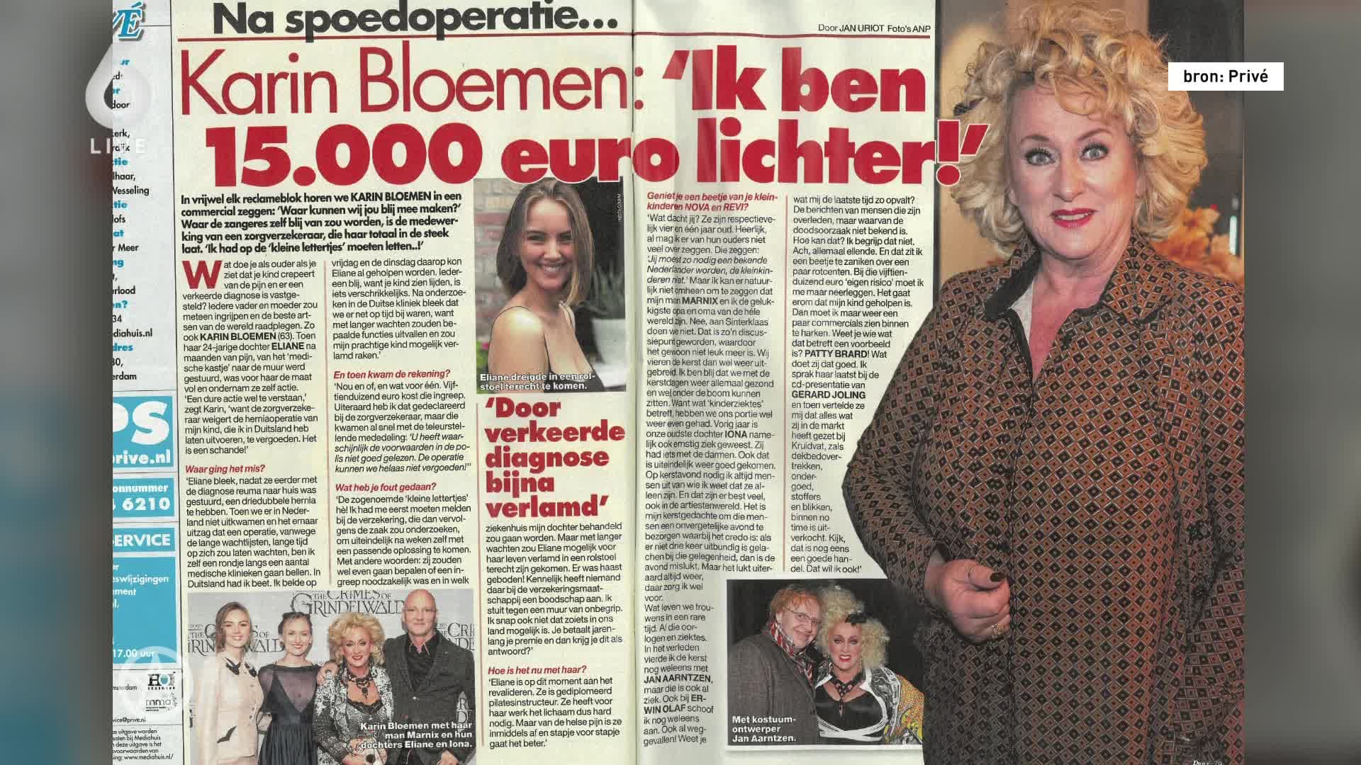 Karin Bloemen deelt akelig nieuws over haar dochter