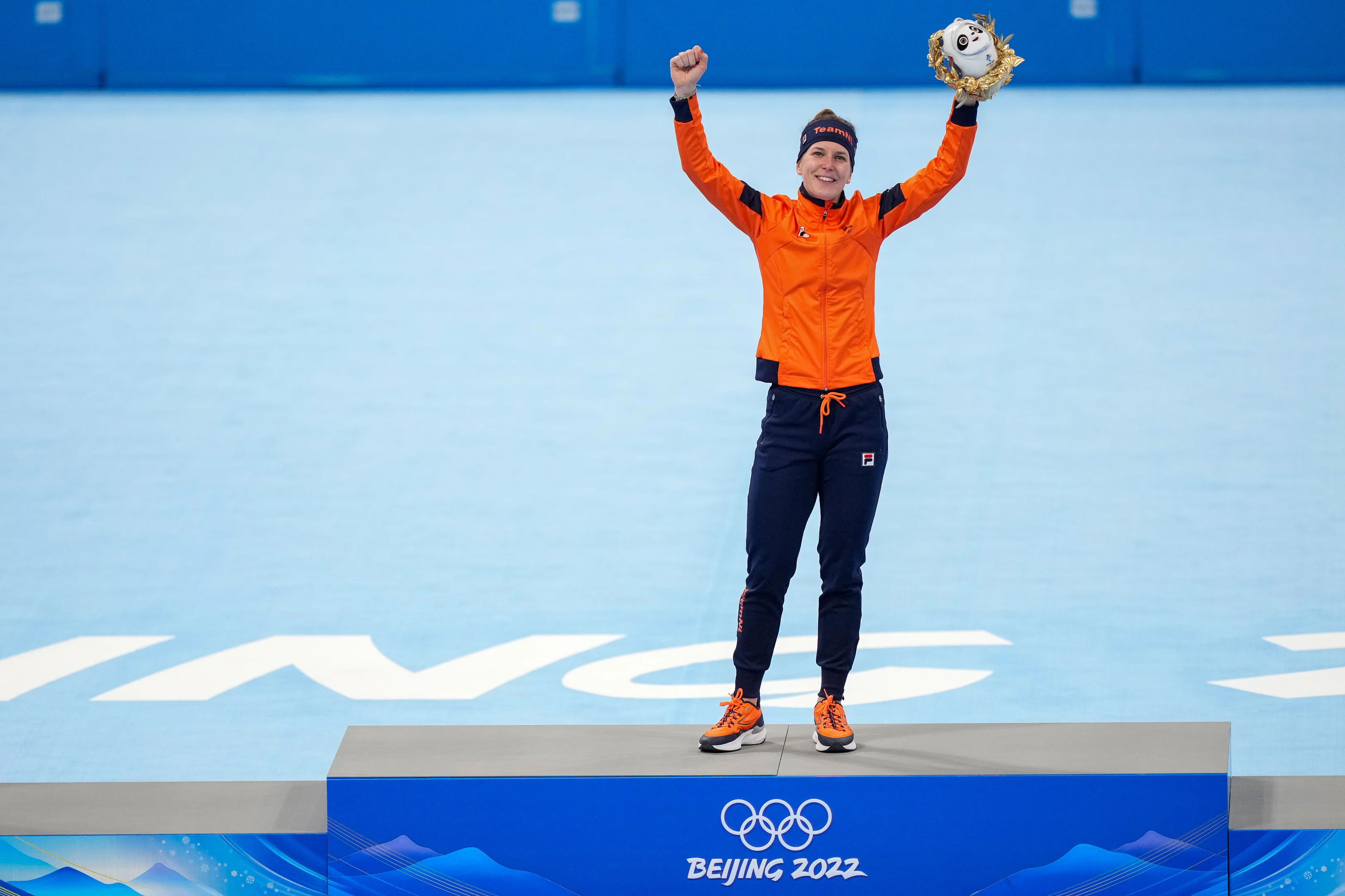 Willem-Alexander en Máxima 'trots' op goud Ireen Wüst