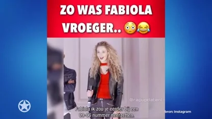 ZIEN: Een piepjonge Fabiola showt 'rampzalige' presentatiekunsten