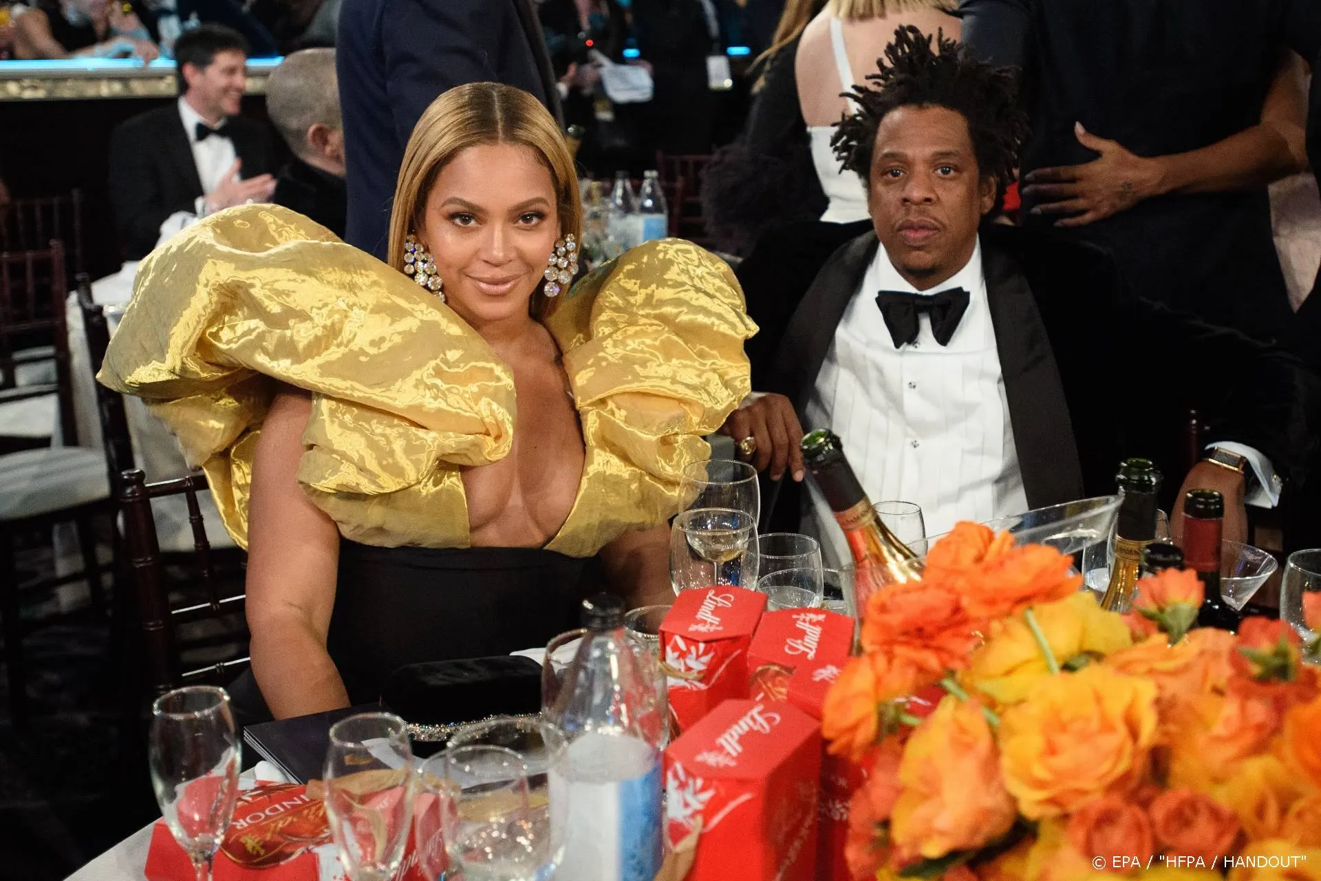 Beyoncé en Jay-Z namen eigen bubbels mee naar Golden Globes