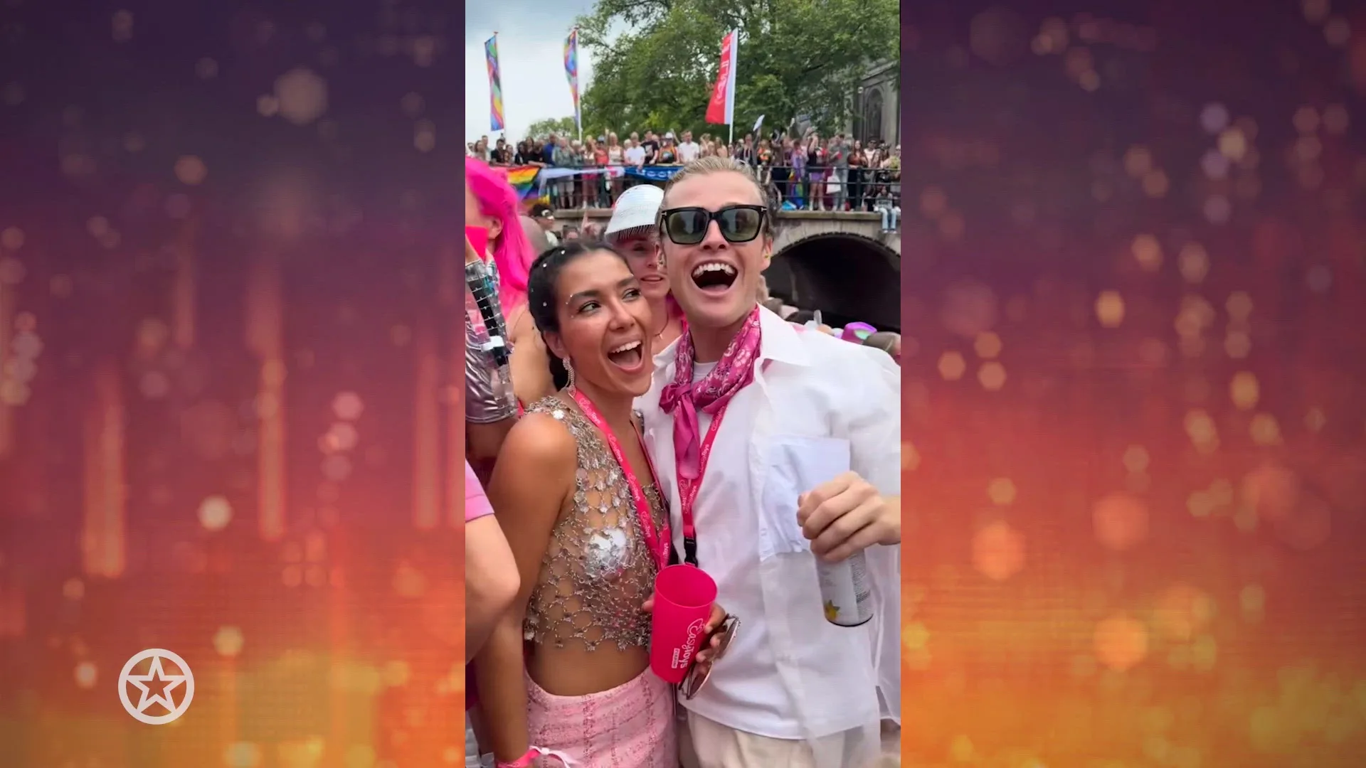 Kaj van der Voort met Moïse Trustfull bij pride