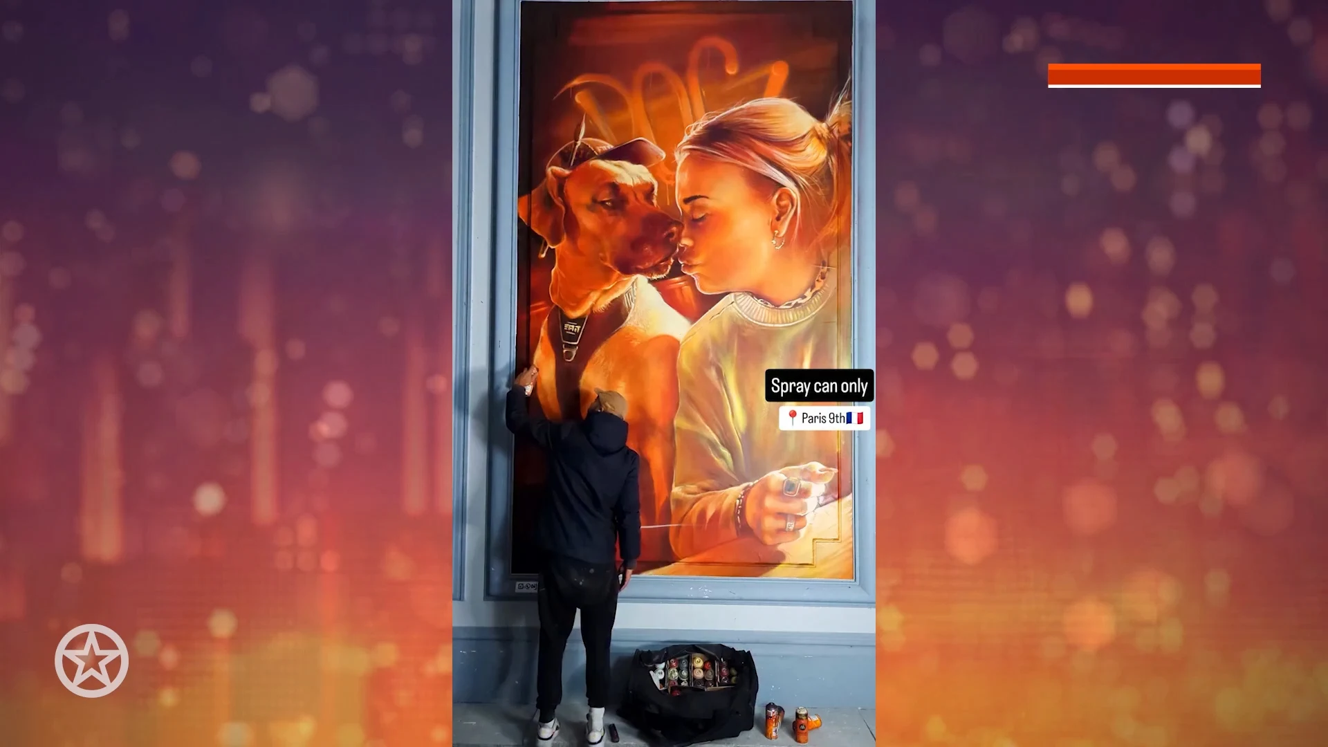 Monique Westenberg groots afgebeeld in Parijs