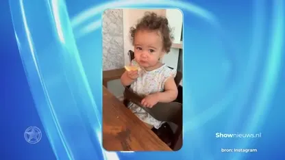 Hilarisch! Dochtertje Rose Bertram eet citroen