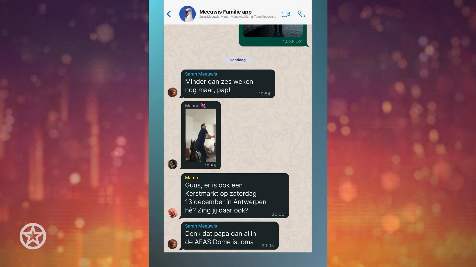 Een grote bekendmaking in de Meeuwis Familie app