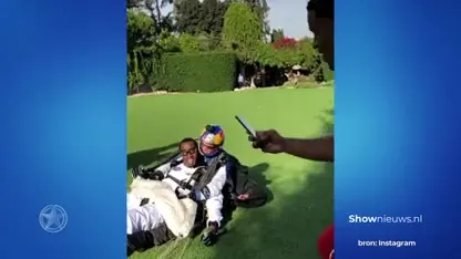 Diddy springt uit vliegtuig op verjaardag