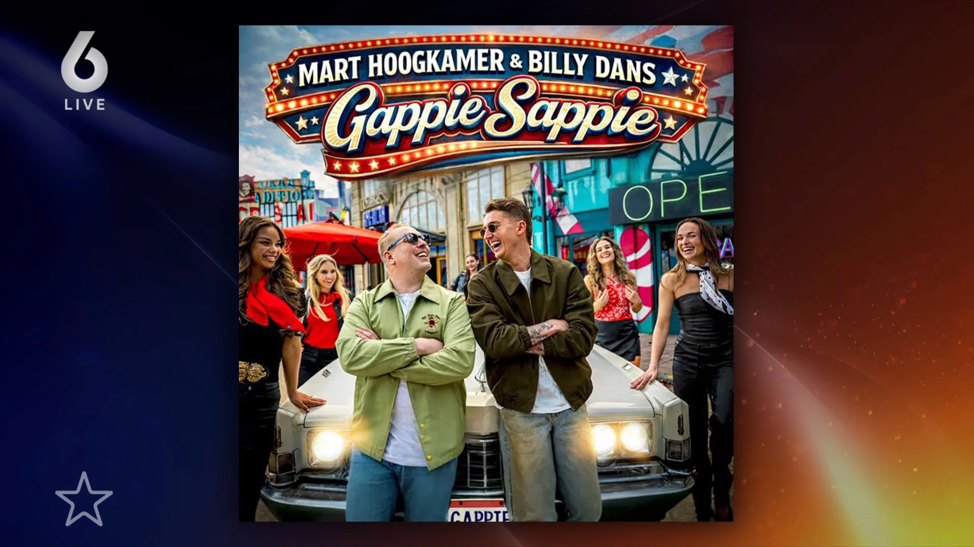 Mart Hoogkamer en Billy Dans vertellen in Shownieuws over Gappie Sappie