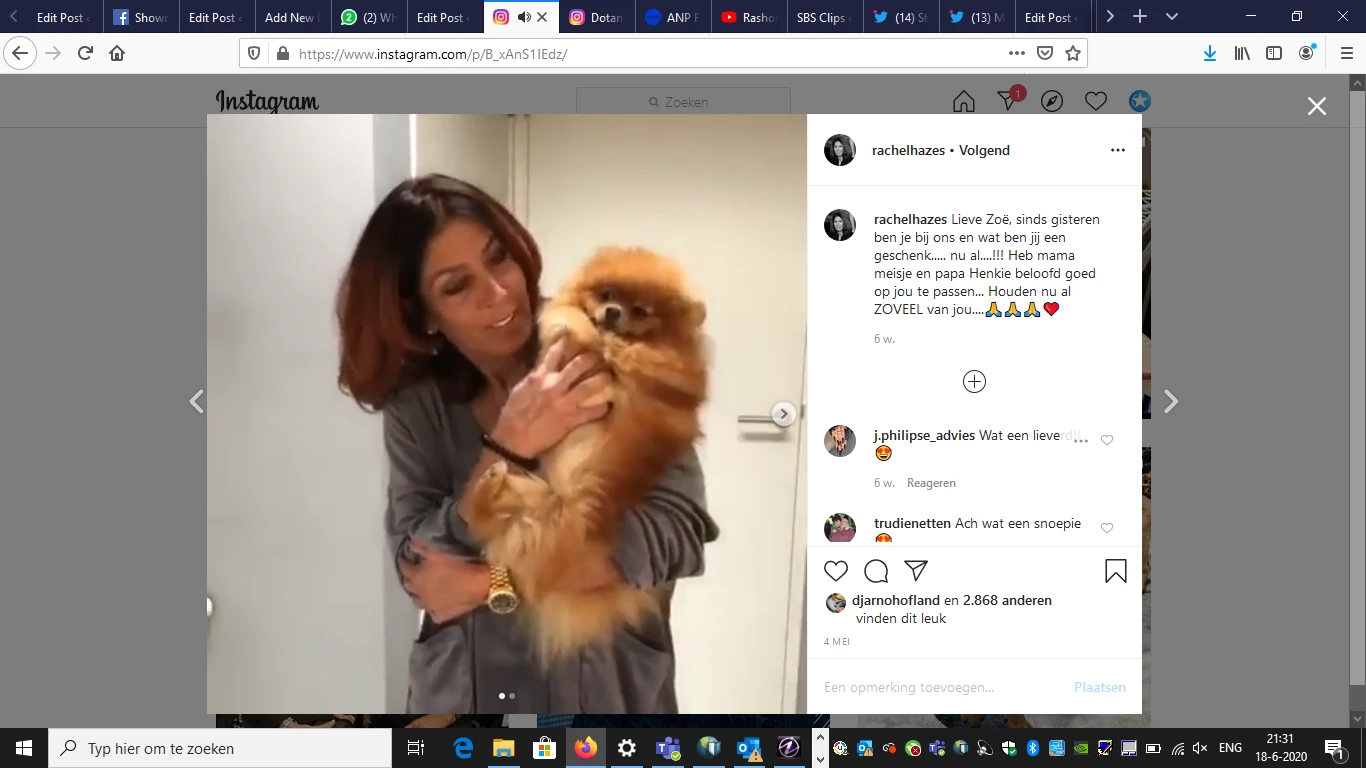 Filmpje hond Rachel Hazes lokt discussie uit