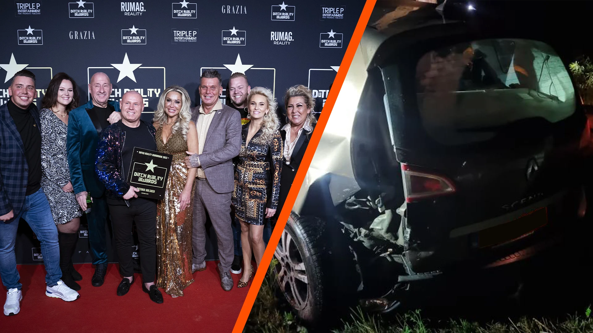 Heftig auto-ongeluk voor Bij Ons Op Het Kamp-sterren