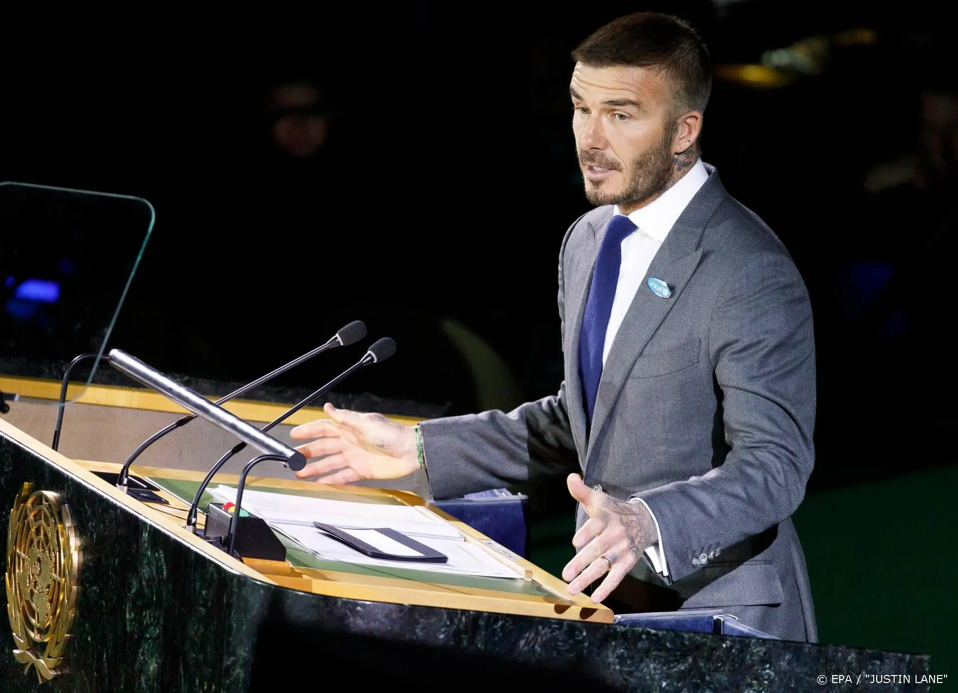 David Beckham trots op prins Harry