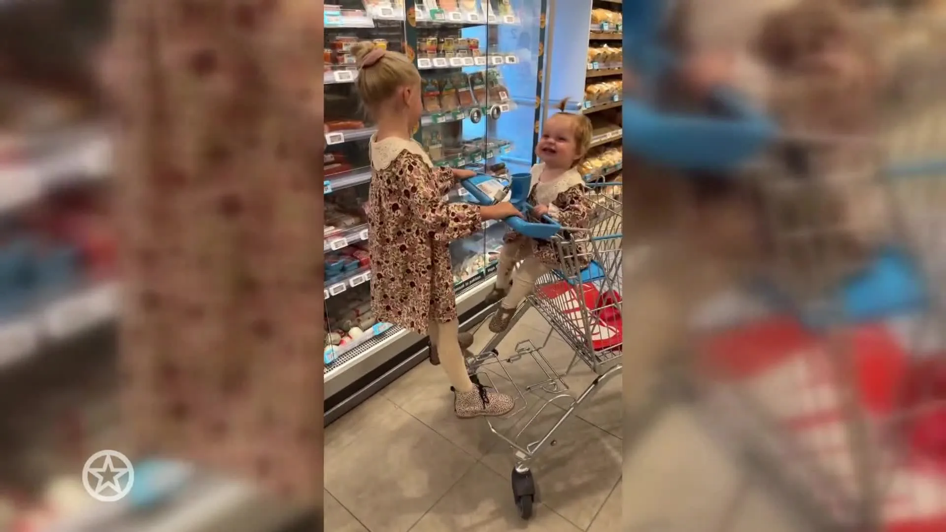 Dochters Maxime Meiland hebben dikke schik in de supermarkt