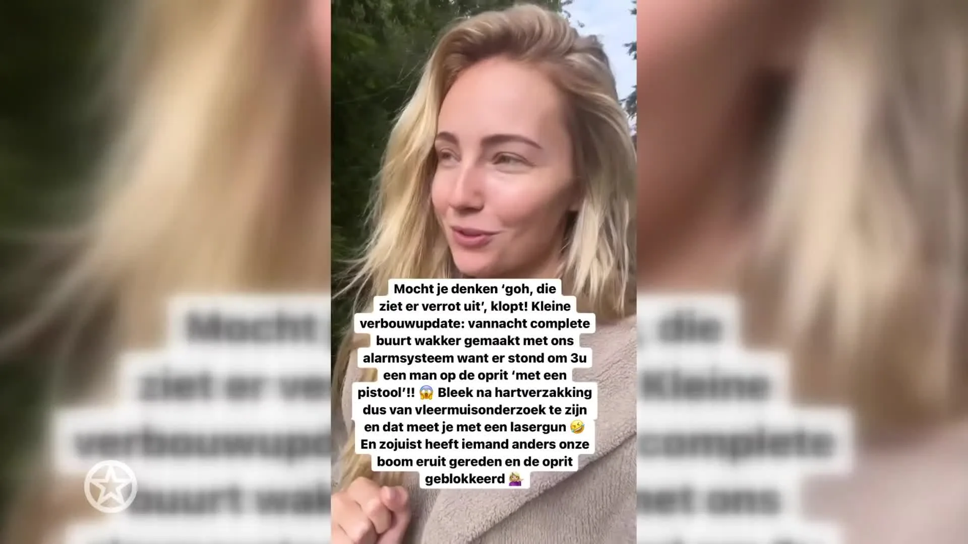 Kelly Weekers geschrokken door man met 'pistool'