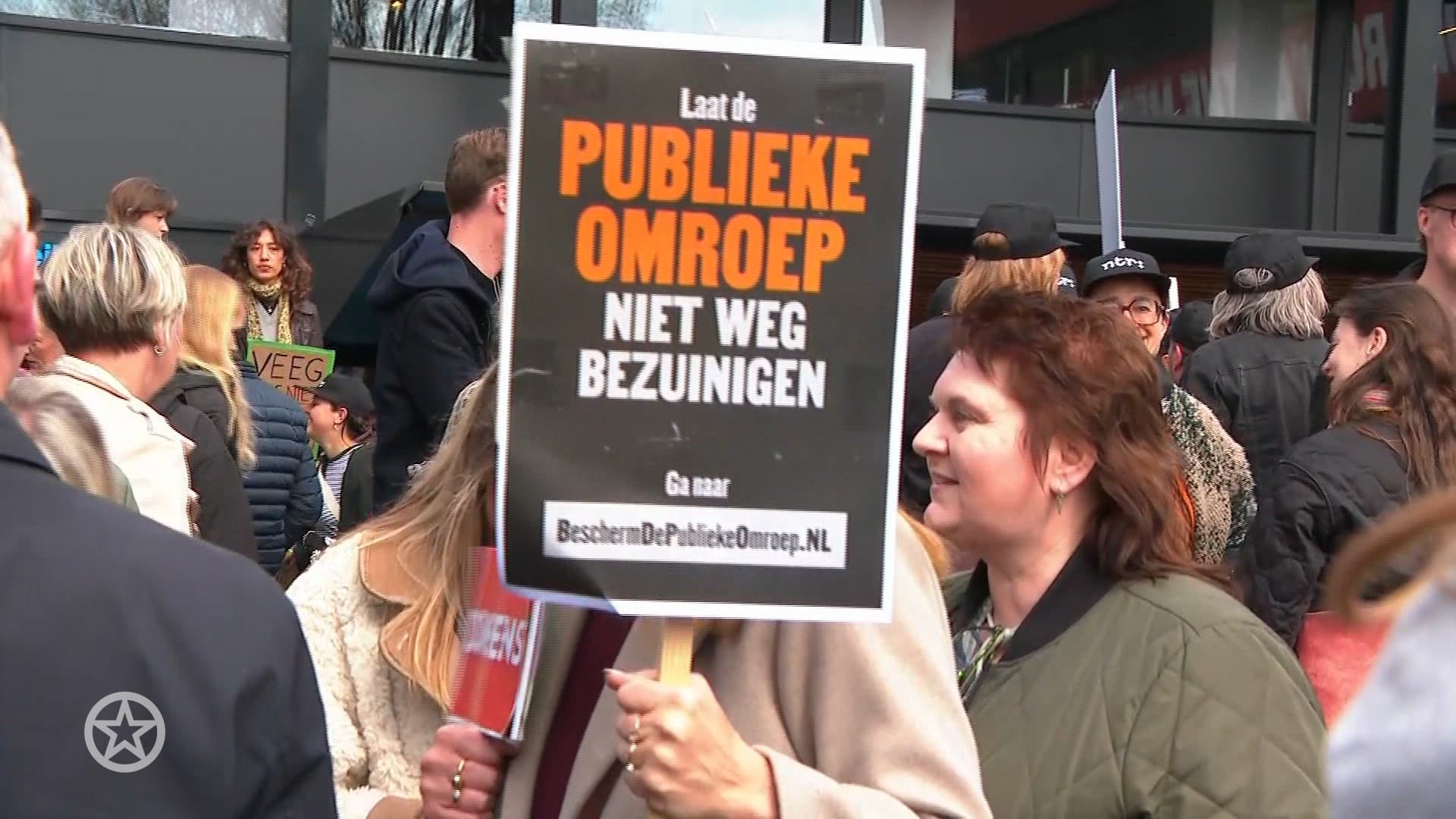 Protest op het Mediapark