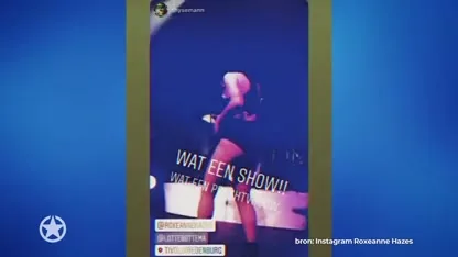 Roxeanne Hazes treedt op in ondergoed