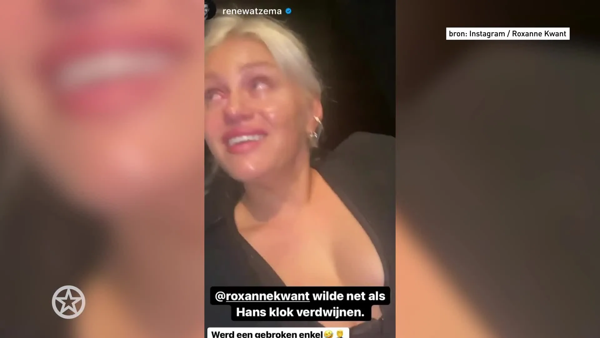 Roxanne Kwant breekt haar enkel
